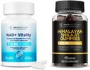 NAD + Shilajit Gummies Bundle - Boosts Energie, Ondersteunt Metabolisme, Gezond Verouderen, Immuniteit & Uithoudingsvermogen