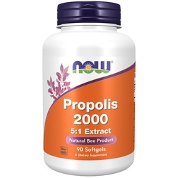 NOW Supplementen, Propolis 2.000 (Bee Propolis), 5:1 Extract, Natuurlijke Bijen Product, 90 Softgels
