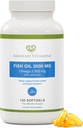 Halal Omega-3 Fish Oil 2000mg, 120 Softgels, Halal Certified (ISNA goedgekeurd), Non-GMO, Glutenvrij, Hoge EPA & DHA Omega 3 Supplement
