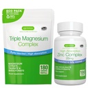 Triple Magnesium Complex 180 Tabletten + Zink Complex Vegan Bundle, Hoge Absorptie Gecheld Magnesium + 25mg Gecheld Zink Picolinaat & Bisglycinaat met Koper, door Igennus
