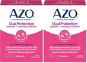 AZO Dual Protection, Urinary + Vaginal Support, Prebiotics and Probiotics for Women*, Starts Working Within 24 Hours, Non-GMO, 30 Count (Pack of 2)