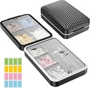 Restree Weekly Pill Organizer, Magnetic Moisture Proof Pill Case, Large Capacity Travel Pill Box with Inner Clear Lid for Vitamins, Supplements, and Daily Medications 8 Compartment (Black)