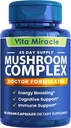 Paddestoelen Supplement Capsules - 10x Paddestoelen Complex met Lions Mane Cordyceps Shiitake Reishi Paddenstoelen Supplementen - Alle Natuurlijke Kruiden Vitaminen Extract Pillen voor Focus Energie en Hersen 90 Capsules