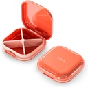 Kleine pil geval, Travel pil Box, Portable pil Organizer, Pillencontainer voor Pocket 4 afdelingen, Daily Compact Travel Medicine Holder voor Vitaminen Medicatie (Roze)