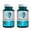 NEURIVA Plus Hersensupplement voor Geheugen, Focus & Concentratie + Cognitieve functie met klinisch geteste Nootropics Fosfatidylserine en Neurofactor, VIT B6 & B12, 30 Count Capsules (2 verpakkingen)