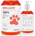 Briljante Zalmolie voor honden, katten en puppies Omega 3 Visolie Liquid Supplement met DHA, EPA vetzuren Ondersteunt huid en jas, immuunsysteem en gezamenlijke functie Hofseth BioCare (10oz)