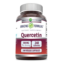 Verbazingwekkende Formules Quercetin 500mg Veggie Capsules Supplement 