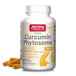 Jarrow Formulas Curcumin Phytosome 500 mg - 60 Veggie Capsules - Geformuleerd met Meriva - Antioxidant Support Supplement - Gezamenlijke gezondheid en ondersteuning - 60 porties