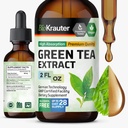 BIO KRAUTER Green Tea Extract Liquid Drops - Green Tea Supplements - Antioxidant Bron - Alcohol en Suikervrij - 2 Fl.Oz.