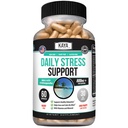 Kaya Naturals - Natuurlijke kruiden stress Ondersteuning Vitamine supplement om te ontspannen en te kalmeren De geest - Boost Mood - Gelukkige pillen - Stress Verlichting Ondersteuning - Vitaminesupplement - 60 capsules