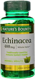 Nature's Bounty Natural Whole Herb Echinacea 400mg, 100 Capsules (verpakking van 2)