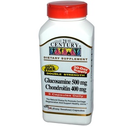21e eeuw Glucosamine Chondroitin 500/400mg - Dubbele sterkte, cp 150 Tel.