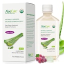 AloëCure USDA Organische Aloë Vera Sap Druivensmaak, Made within 12 Hours of Harvest - Pure Aloë Vera Digestief & Immune Health Supplement, Helpt het handhaven van evenwichtige maagzuur, 16.7oz Fles