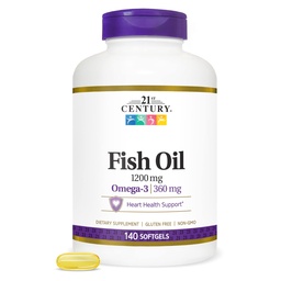 21st Century Fish Oil 1200 mg Softgels, 140 Tel.