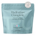 TRU Supplements Hydration Complete BCAA, Plant Based Amino Acids + Pink Himalayan Salt, Electrolytes & L-Carnitine, Vegan, Zero Calories, No Artificial sweeteners, 24 Servings, Tropical Popsicle