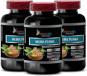 energie supplementen voor mannen - MUIRA PUAMA EXTRACT 2200Mg - MALE ENHANCEMENT - energie boost - muira puama voor mannen - muira puama voor vrouwen - muira puama kruid - muira puama wortel extract - 3 Bot 180 Caps