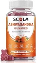 Ashwagandha Gummies, Kalm Gummies met Ashwagandha Root Extract Vitamine D Zink, Ashwagandha Supplement voor Slaapstress Balance, Vegan, Non-GMO, Glutenvrije, 60 Tellen