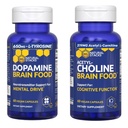 NATUURLIJKE STAKKEN Dopamine & Acetylcholine Hersenvoedingsbundel - Ondersteunt Mentale aandrijving en cognitieve functie* - 120 Totaal Capsules