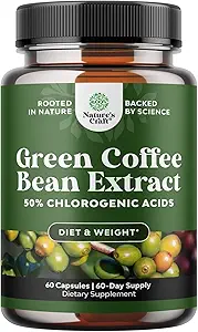 Pure Green Coffee Bean Extract - Super Energizing Green Coffee Extract met 50% Chlorogenic Acid voor Antioxidant Heart Health Mental Focus en Maatreductie - Natural Energy Supplement voor volwassenen