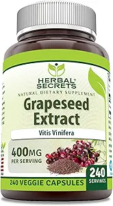 Kruidengeheimen Grapeseed Extract 400 mg 120 Veggie Capsules Supplement 