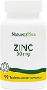 NaturesPlus Zink - 50 mg, 90 tabletten - Ondersteunt Immune Health & Overall Well-Being - High-Potency Amino Acid Chelate Form - Glutenvrij, Vegetarisch - 90 porties