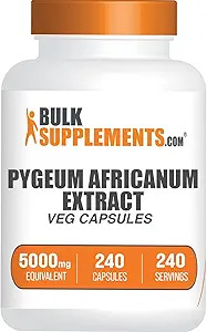 BulkSupplements.com Pygeum Africanum Extract Capsules - Kruidensupplement, uit Pygeum Bark - Vegan & Glutenvrij, 1 capsule per portie, 240 Veg Capsules (verpakking van 1)