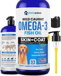 Omega 3 Visolie voor honden - Beter dan Zalmolie - Hondenvisolie supplement te verminderen Vergieten & Jeuken - Ondersteunt gewrichten, hersenen, en hart gezondheid - huid en jas supplement - vloeibare visolie