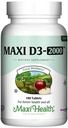 Maxi Health Kosher Vitamine D3 2000IE - Zeer absorberende vitamine D-supplementen voor gezonde immuunrespons, Calcium Absorptie, Tanden & Bone Health - D3 Vitamine 2000 IE -180 tabletten
