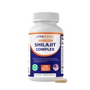 Vitamatic Shilajit Complex Capsules, Gemaakt met Ashwagandha, Rhodiola, Ginseng, Cordyceps, Ginkgo, Nettle, Turmeric - 120 Veggie Capsules - Extra sterkte Shilajit Extract voor mannen en vrouwen