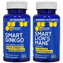 NATUURLIJKE STAKKEN Ginkgo Biloba + Lions Mane Mushroom Bundle - Focus & Memory Support* - 120 Capsules