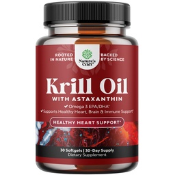 Krill Omega 3 Visolie Softgels - Geconcentreerde Krill EPA & DHA Fish Oil Omega 3 Supplement voor vrouwen en mannen voor Immune Support, gezonde hersenen en gezondheid van het hart - Burpless Fatty Acids Supplement - 30 Tellen