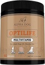 OptiLife Dog Multivitamin Powder - Adult Dog Multivitamin with Probiotics, Allergy Support, Joint Support, Skin & Coat Support - Dog Vitamins and Supplements - Multivitamin for Dogs (60 Servings)
