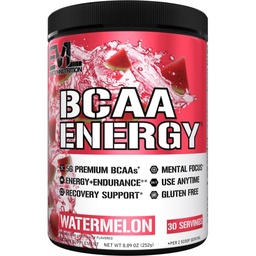 EVL BCAA's Aminozuren Powder - BCAA Energy Pre Workout Powder for Muscle Recovery Lean Growth and Endurance - Rehydraterende Post Workout Recovery Drink met natuurlijke cafeïne - Watermeloen