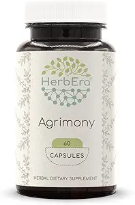 HerbEra Agrimony 60 Capsules, 400 mg, Agrimony (Agrimonia Eupatoria) Gedroogde kruiden (60 capsules)