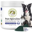 Wholistic Pet Organics Spirulina for Dogs - 3 Oz - Ondersteunt gezonde immuunsysteem & seizoensgebonden Allergie - Plant Based Antioxidant Ondersteuning voor Homemade Food - Biologische Hondenvoedsel Topper - Freshly Made in USA