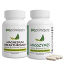 BiOptimizers Magnesium Doorbraak 4,0, (30 capsules) & MassZymes 4,0, (120 capsules) - Natuurlijke Slaap, Hersenen, en Digestieve Gezondheidsondersteuning Supplement Bundle