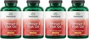 Swanson Omega 3 Fish Oil Supplement Harthersenen en gezamenlijke ondersteuning GGO-vrije EVA's 180 mg EPA Plus 120 mg DHA 150 Softgel Capsules Citroensmaak (4 Pack)