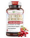 Extreme Berberine Plus met ALA, Coq10, Kurkuma, Kaneel, Bitter Melon, banaba Leaf, Korean Panax, Royal Jelly, en andere 21 Kruiden voor gezonde bloedsuiker en totale gezondheid en immuniteit