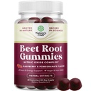 Flow Boosting Beetwortel Gummies - Verkwikkende bieten Gummies voor volwassenen Nitric Oxide Energy & Heart Health Ondersteuning met druivenzaad Granaatappel en vitamine B12 - Vegan Non-GMO & Glutenvrij (1 maand)