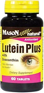 Mason Natural Lutein Plus met Zeaxanthine voor Eye Health Tablets, 60 Tellen