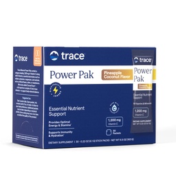 Trace Minerals Power Pak Multivitamine en Multimineral Packets - Electrolyte Support - 1200 mg Vitamine C Plus 70+ Trace Minerals - Ananas Coconut Flavor - 30 Packets