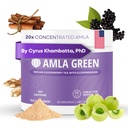 Amla Powder & Immunity Blend Superfood Supplement met Vlierbessen, 20x Ultra Geconcentreerde Amla, Immune Support, Gemaakt met Gember, Kaneel, Pepermunt, Indiase kruisbessen, Immuniteit, 30 porties