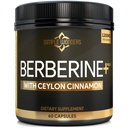 Berberine 1200mg HCL Plus Ceylon Cinnamon Capsules - Metabole en Immune Support Berberine Supplement, AMPK Metabole Activator Complex, Cardiovasculaire Ondersteuning - Berberine HCL 1200 mg Capsules