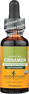 Herb Pharm Certified Organic Cinnamon Liquid Extract voor Cardiovasculaire en Circulatoire Ondersteuning - 1 Ounce