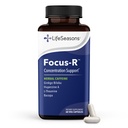 LifeSeasons - Focus-R - Concentratie Ondersteuning Supplement - Alle leeftijden - Verbetert de geestelijke prestaties en focus - Verhoogt de aandachtspanwijdte - L-Theanine, Kava Kava, Bacopa, Vitamine B & More - (60 capsules)