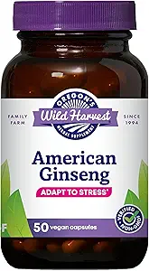 Oregon's Wild Harvest Non-GMO American Ginseng Capsules, 50 Tellen