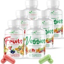 Fruit en groenten Capsules - Natural Superfood verpakt met vitamines en mineralen - Fruit en plantaardige supplementen voor volwassenen Verpakking van 6, 90 capsules elk