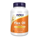 NOW Foods Supplementen, Vlasolie 1000 mg gemaakt met biologische Vlasolie, Cardiovasculaire ondersteuning*, 100 Softgels