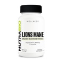 NutraBio Lions Mane Supplement Capsules- Biologische Lion's Mane Paddestoel Poeder (500mg)- Focus, Geheugen, Immuniteit - 60 Plantaardige Capsules