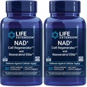 Levensverlenging NAD+ Cell Regenerator en Resveratrol Elite, NIAGEN nicotinamide riboside, Trans-resveratrol, quercetine, Fisetin, voor levensduur, energie en oxidatieve stress, 30 Vegetarische Capsule